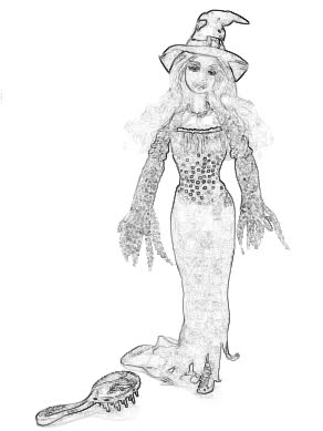 Download Vampire Coloring Pages: Barbie Halloween Coloring Pages