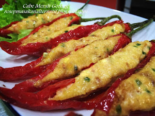 Resep Membuat Cabe Merah Isi Tahu Udang Goreng