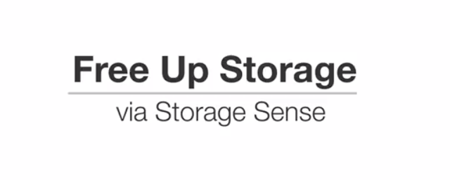 How to Free up Storage via Storage sense in Windows 10
