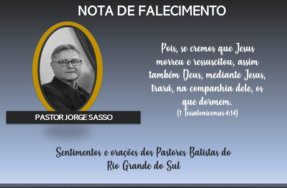 Igreja Batista de Santiago perde o pastor Jorge Sasso