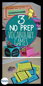 Teach and review critical vocabulary with this fun and educational vocabulary games!  Easy to set up!  Easy to play!  And the best part?  Students are excited about learning vocabulary!  Oh, and there's an exclusive FREEBIE, too!