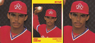 Jose Arias 1990 Hamilton Redbirds card