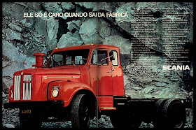 Scania,  anos 70.  brazilian advertising cars in the 70. história da década de 70; Brazil in the 70s; propaganda carros anos 70; Oswaldo Hernandez;