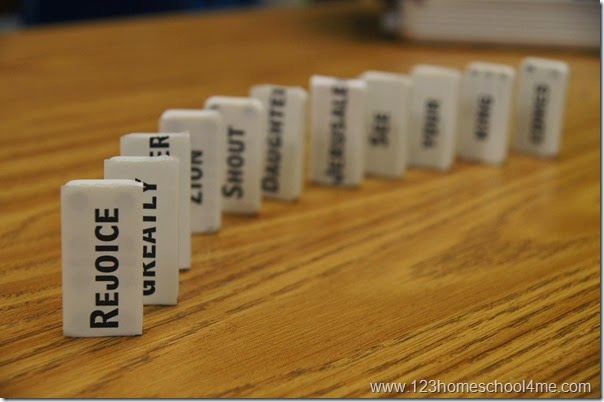 Bible Verse - Domino Memory Verse Activity for Kids