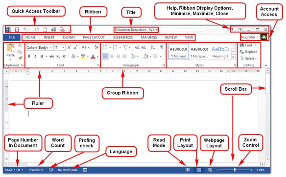 perangkat lunak Microsoft Word 2013