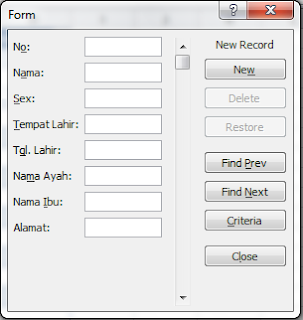 Trik Membuat Menu Form Input, Cari, dan Hapus Tanpa Rumus Vba