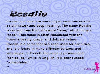 meaning of the name "Rosalie"
