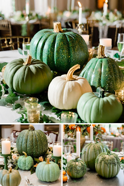 #FestiveWedding-Affordable Chic The Most Beautiful Pumpkin Centerpiece Ideas To Steal--pumpkin-decor-fall-decor-holiday decoration-Weddings by KMich- Philadelphia PA