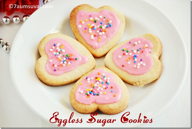 Eggless sugar cookies 