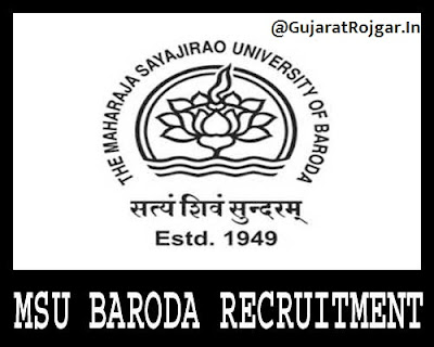 MSU Baroda Recruitment for Master Trainers and JRF/SRF Posts