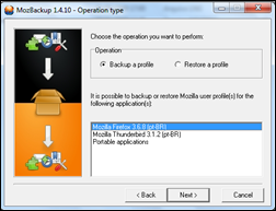 Backup do Firefox