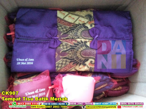 Tempat Tisu Batik  Meriah Souvenir Pernikahan