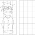 Imprime ce jeu pour apprendre à dessiner un garçon en utilisant des cases