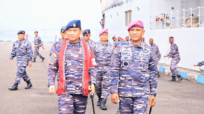 Danlantamal IX Sambut Kedatangan Satgas Operasi Trisila TNI AL 2024 di Ambon