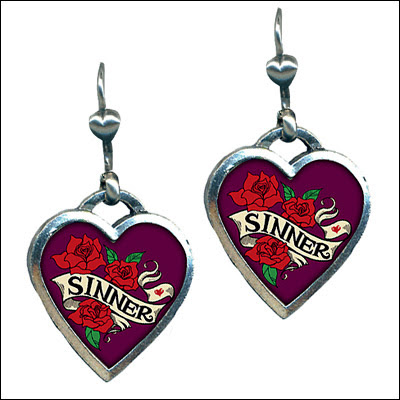 sinner saint tattoo. Seen here are the Sinner