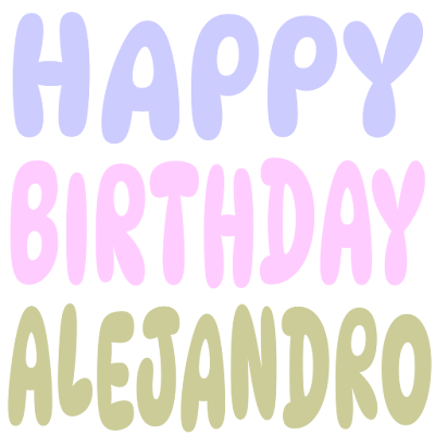 Happy Birthday Alejandro (Sticker)