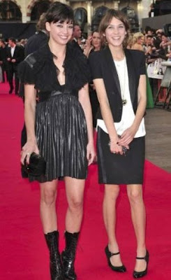 Daisy Lowe and Alexa Chung at The Dark Knight