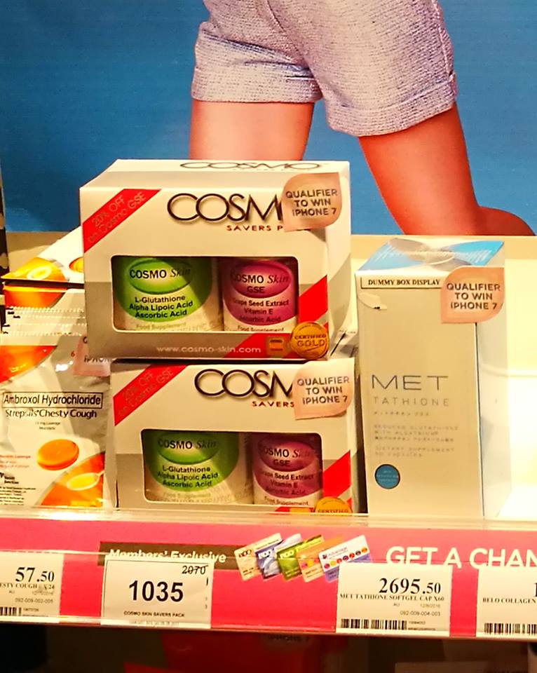 Avail of COSMOSkin Glutathione at 50% discount at Watsons 