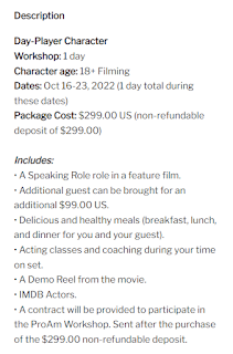 You can pay to be in a Ken Whitman Film?