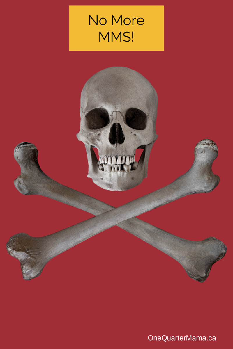 No More MMS Skull and Crossbones copyright 2014 OneQuarterMama.ca