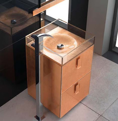 Modern Self Standing Sink Design by Qin