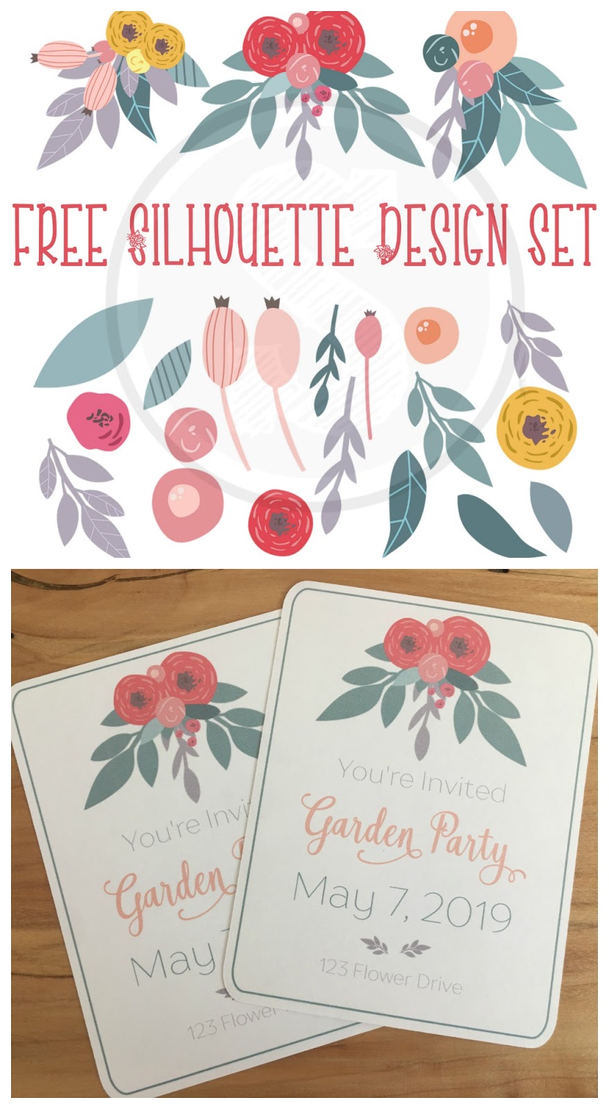 Download Free Floral Silhouette Design Set Silhouette School