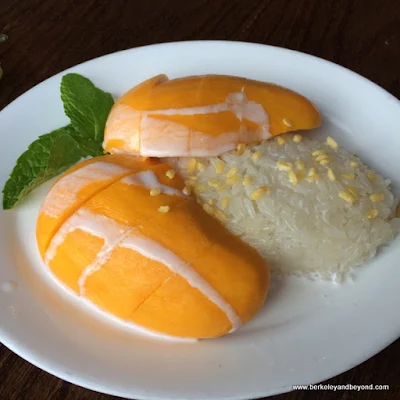 mango sticky rice at SriPraPhai in Woodside, Queens, NYC