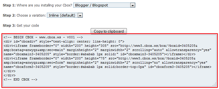 Cara Mudah Memasang Widget ChatBox CBOX di Blog