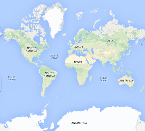 Show Whole World By Default In Google Maps