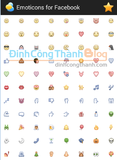Ứng dụng icon facebook cho điện thoại Android