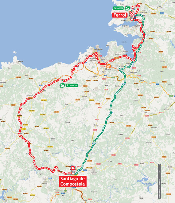 La Vuelta 2012. Etapa 13. Santiago de Compostela – Ferrol. @ Unipublic