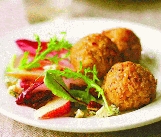 Brown rice and red lentil balls