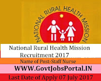 Odisha National Health Mission Recruitment 2017– Staff Nurse