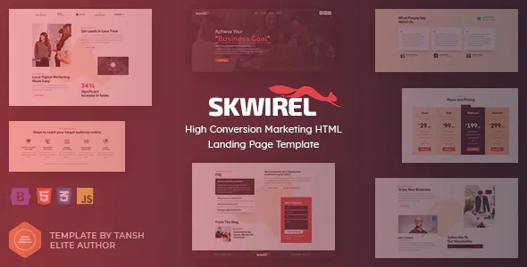 Best High Conversion Marketing HTML Landing Page Template