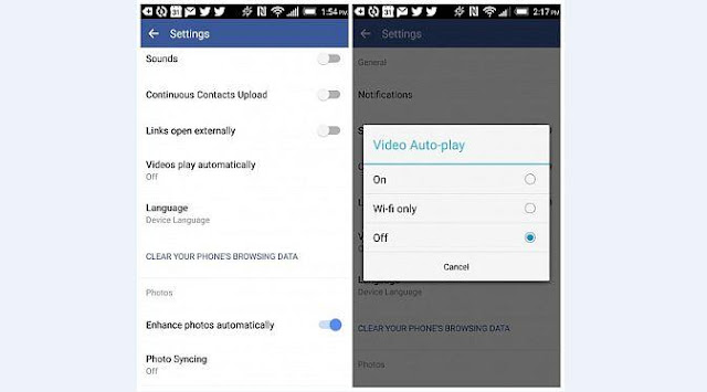 Cara Menonaktifkan Autoplay Video Facebook dan Twitter di Android