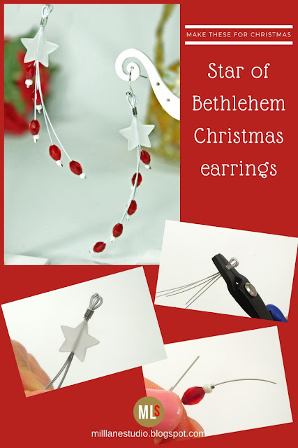 Star of Bethlehem Christmas Earrings inspiration sheet.