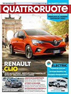 Quattroruote 769 - Settembre 2019 | ISSN 0035-5917 | TRUE PDF | Mensile | Motori | Prove su Strada | Automobili | Listino Prezzi
Quattroruote è una rivista mensile italiana di automobilismo, fondata dall'imprenditore marchigiano Gianni Mazzocchi nel febbraio 1956, con l'obiettivo di creare una rivista per il «guidatore medio», ben presto divenuta la più venduta in Italia nel suo genere. Negli anni ha esteso la sua diffusione, stringendo accordi con diverse testate internazionali, in nazioni quali Russia, Cina, Romania e nel 2007 in Inghilterra, inaugurando una partnership con Top Gear.