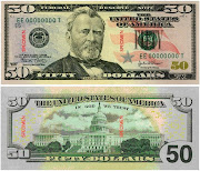 President Ulysses S. Grant As He Looks On Fifty Dollar Bill Obverse.