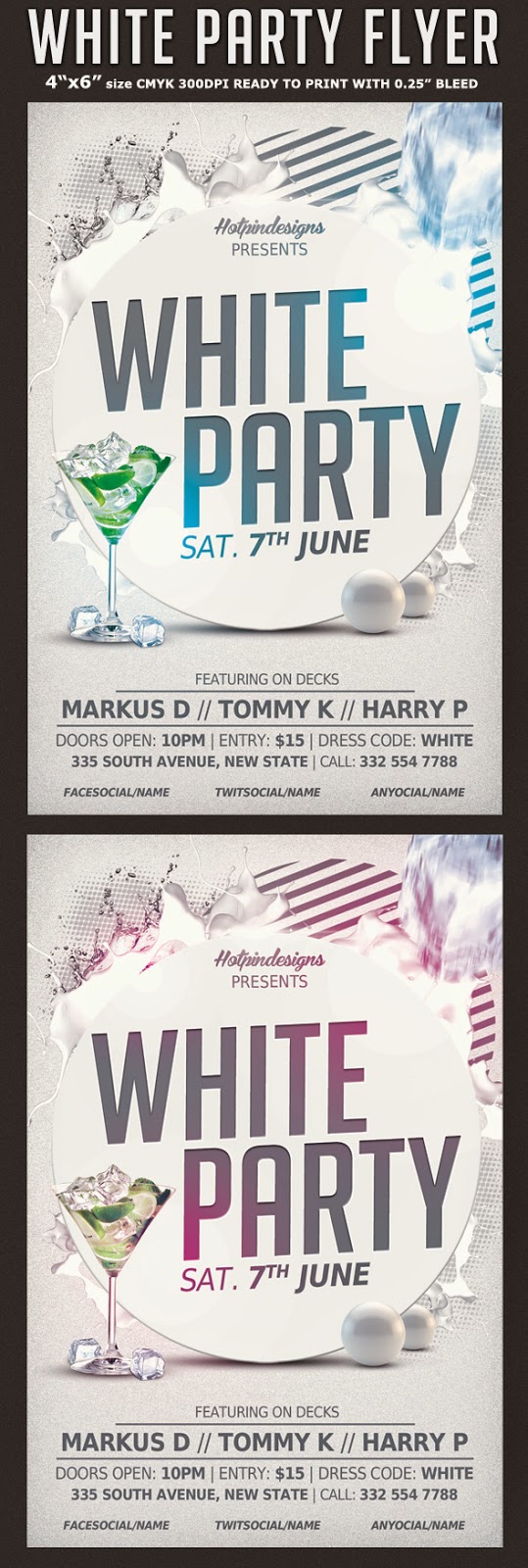  White Affair Party Flyer Template