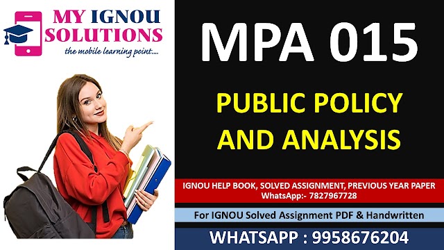 MPA 015 Solved Assignment 2023-24