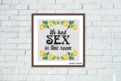 We had sex in this room funny sassy cross stitch pattern