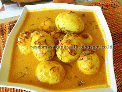 Resep Gulai Telur Kuning khas Padang