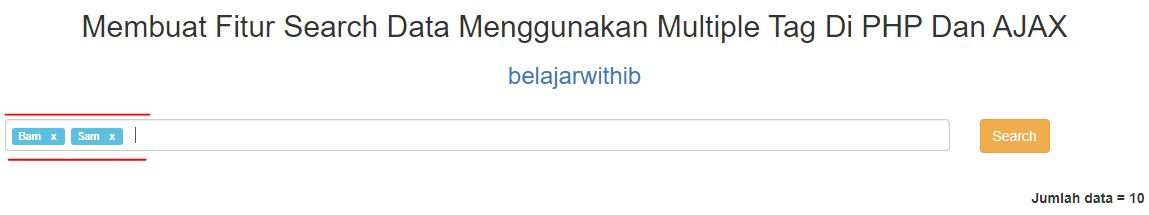 Membuat Fitur Search Data Menggunakan Multiple Tag Di PHP Dan AJAX