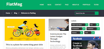 Flat Mag Fast loading responsive blogger template