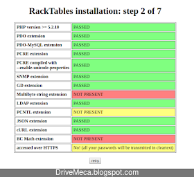 Paso 2 de instalacion de Racktables