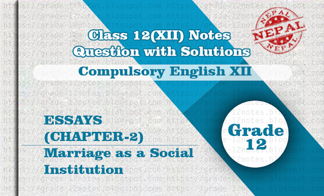 class 12 essay marriage as a social institution