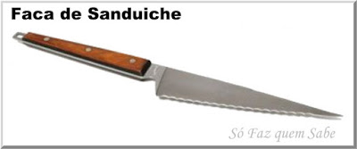 Foto de uma Faca de Sanduíche que em inglês é conhecida por Sandwich Knife