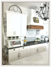 Farmhouse Cottage Kitchen-DIY-Backsplash-Bakery Box-Black Silestone-From My Front Porch To Yours