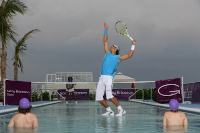 Serena Williams and Rafael Nadal - Tennis in water