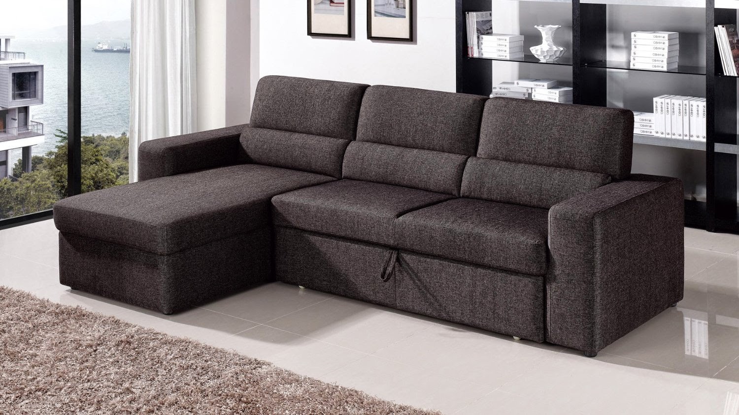 pull out couch: sectional couch with pull out bed